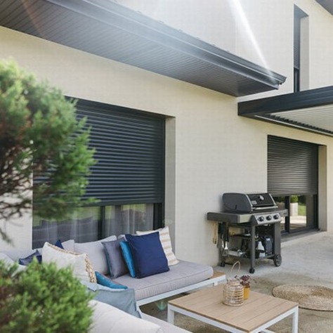 Exterior rolling shop shutters