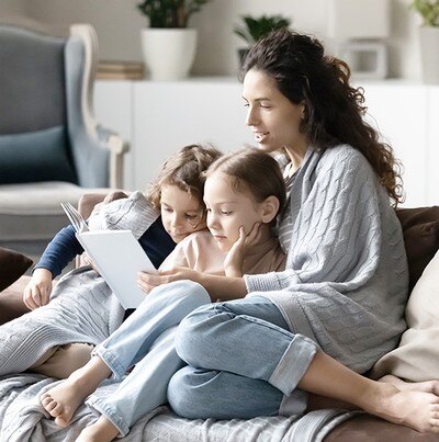 Mom with daughters