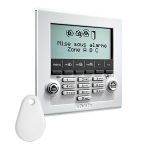 White LCD keypad + 1 badge - 1875119 - 1 - Somfy